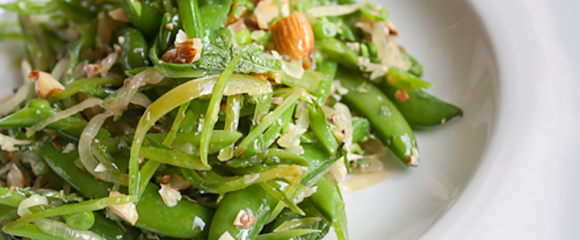 Raw Pea Tip Salad