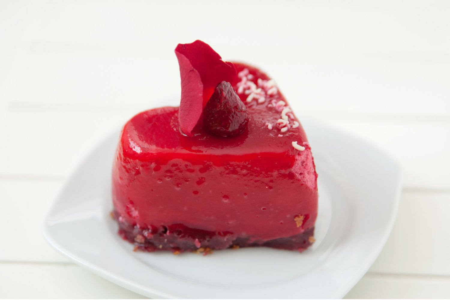 Raw Frozen Sweetheart Cake