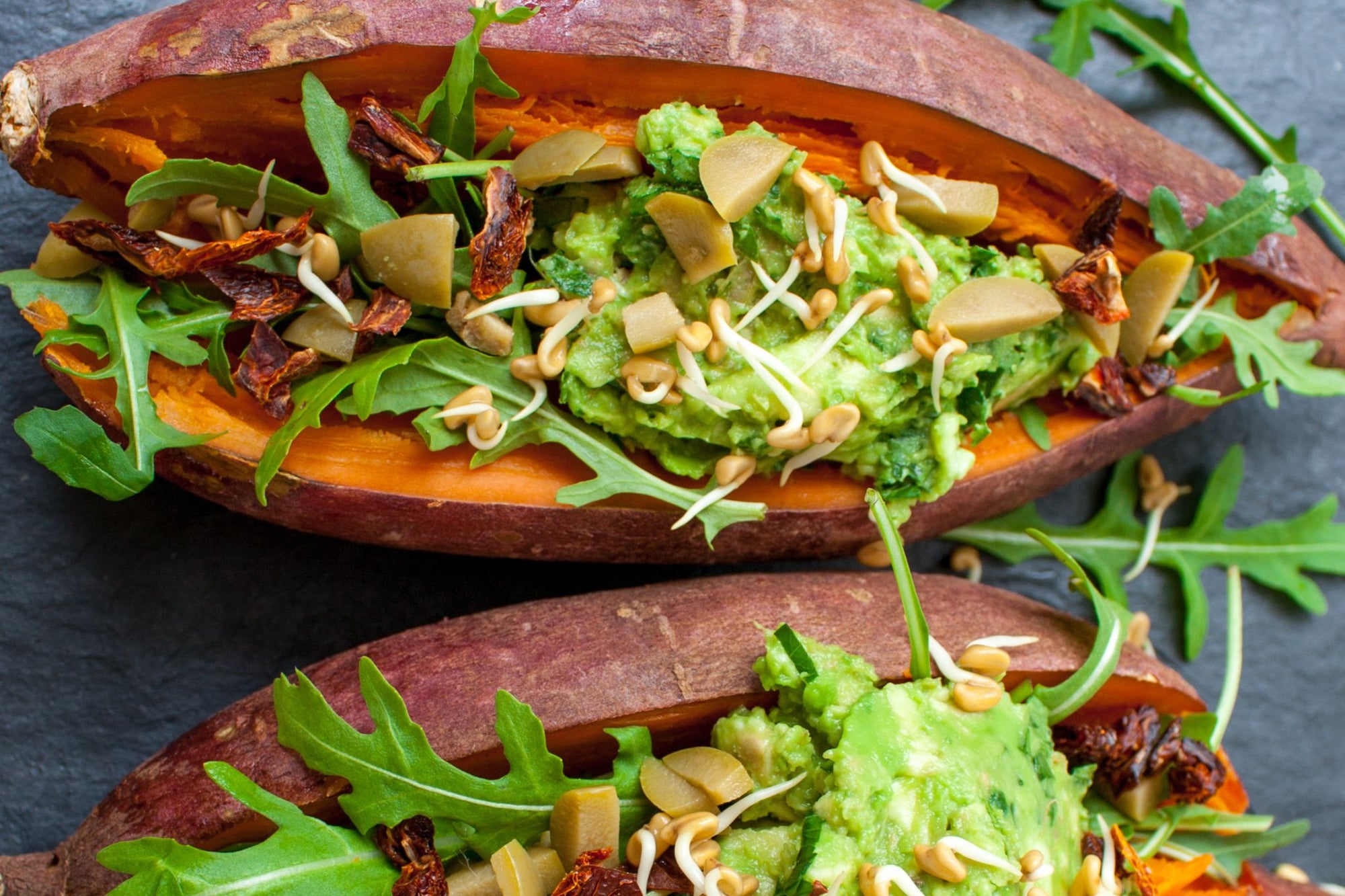 Salad on a Baked Potato