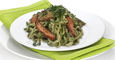 Your New Favorite Raw Vegan Pasta: Zucchini Linguine With Walnut Arugula Pesto