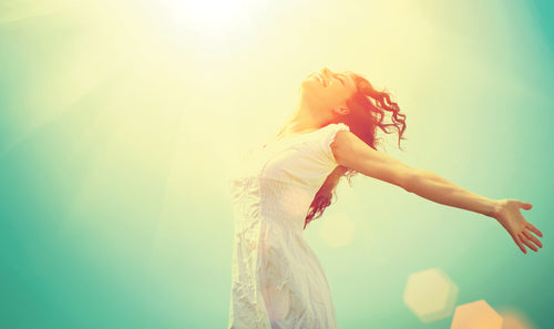 Happy Woman Enjoying Nature