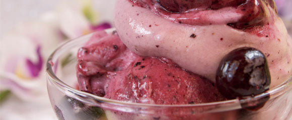 Raw, Non-Dairy Blueberry Ice Cream