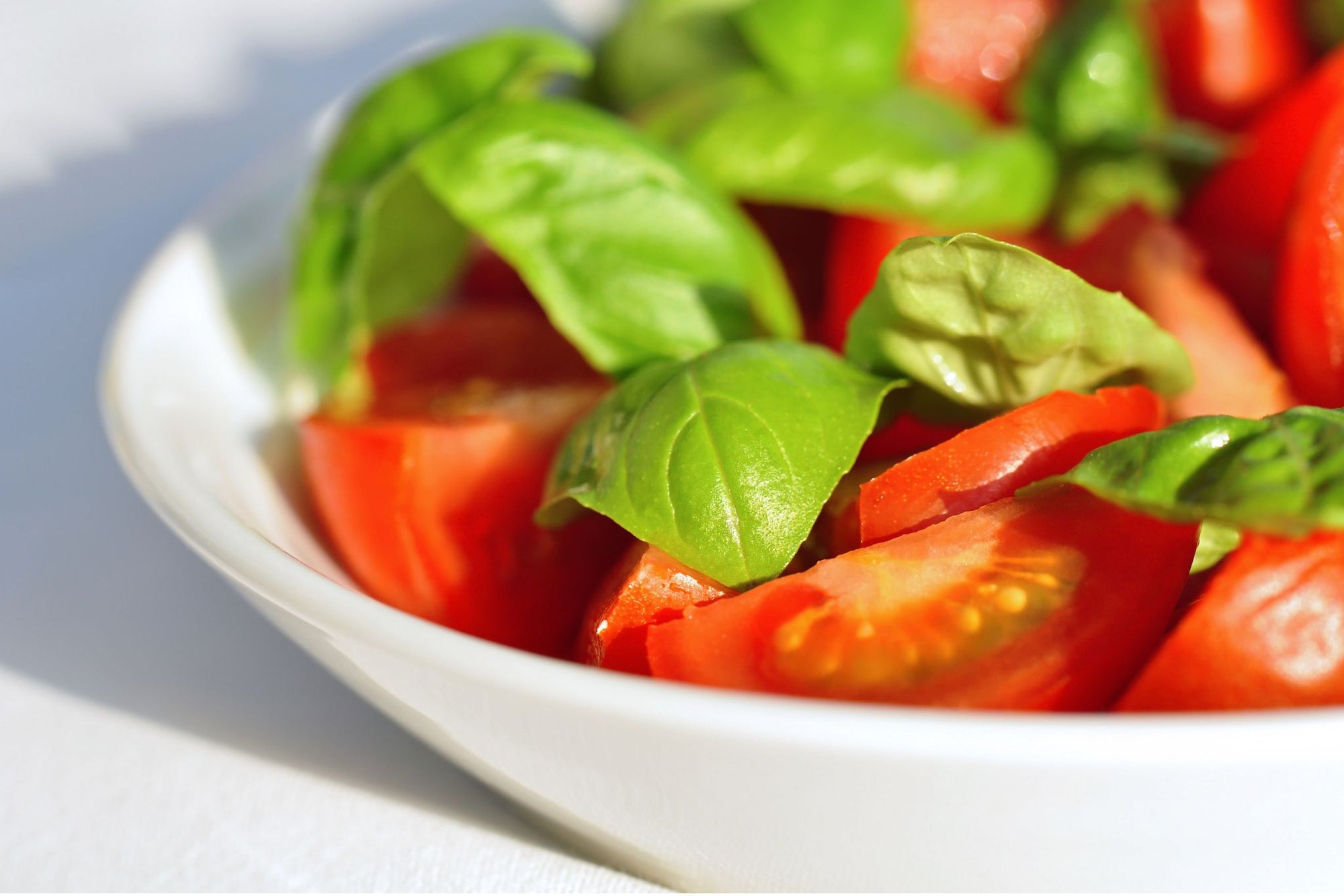 A Raw Basil Tomato Salad
