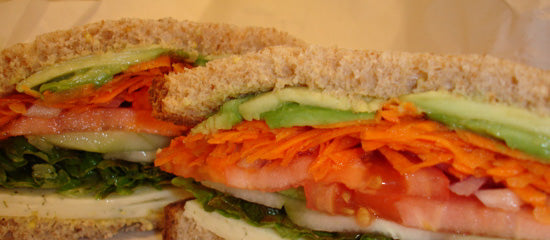 Raw Veggie Sandwiches