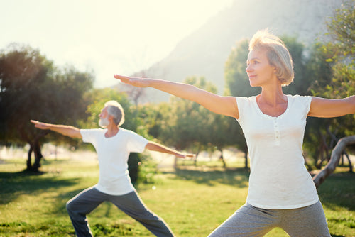 Yoga at park