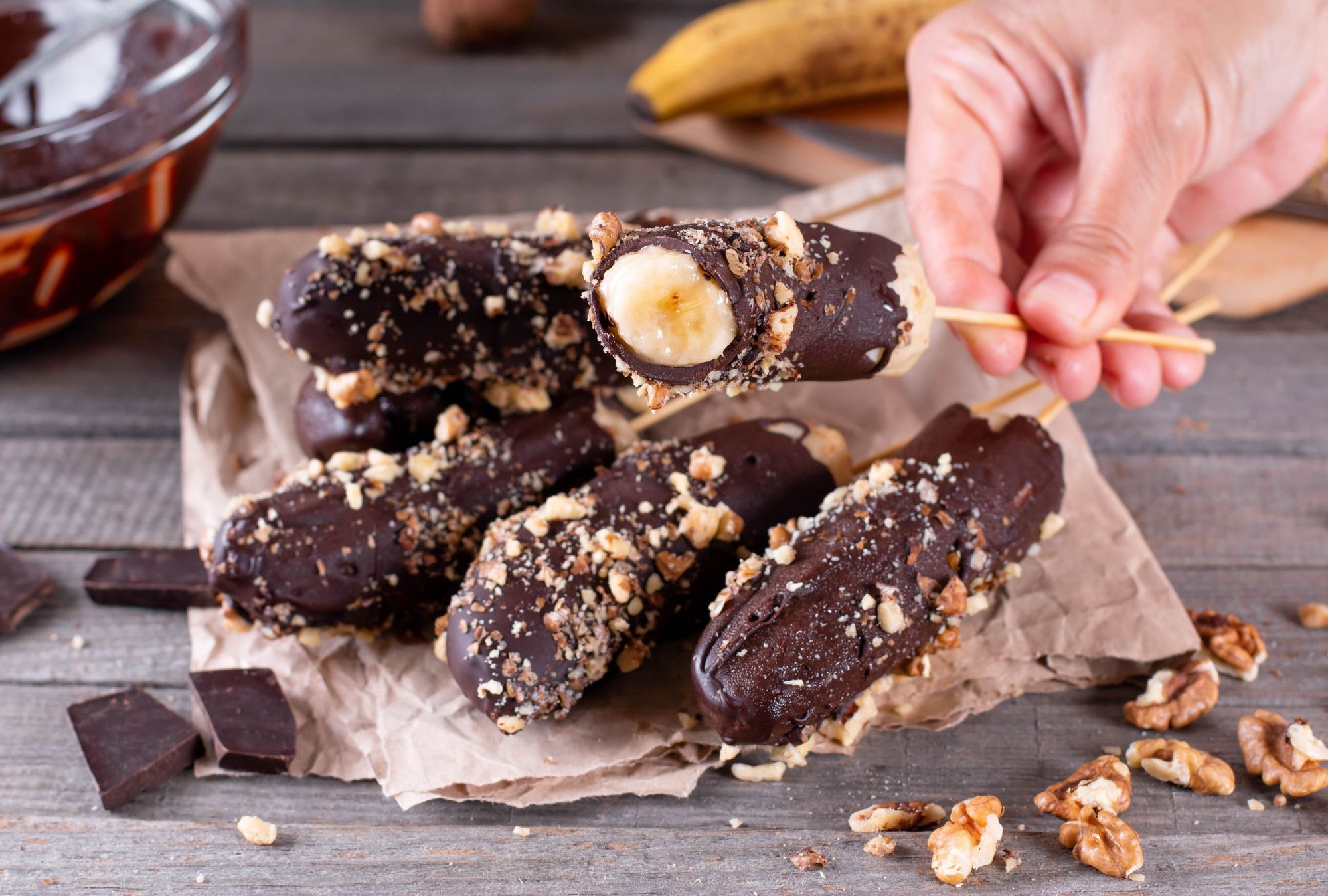 Frozen Carob Bananas