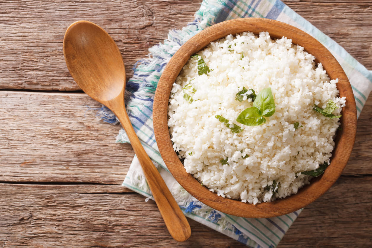 bowl of cauliflower rice