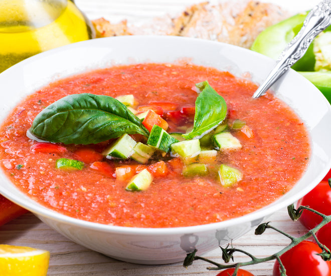 Raw Spanish Gazpacho Soup