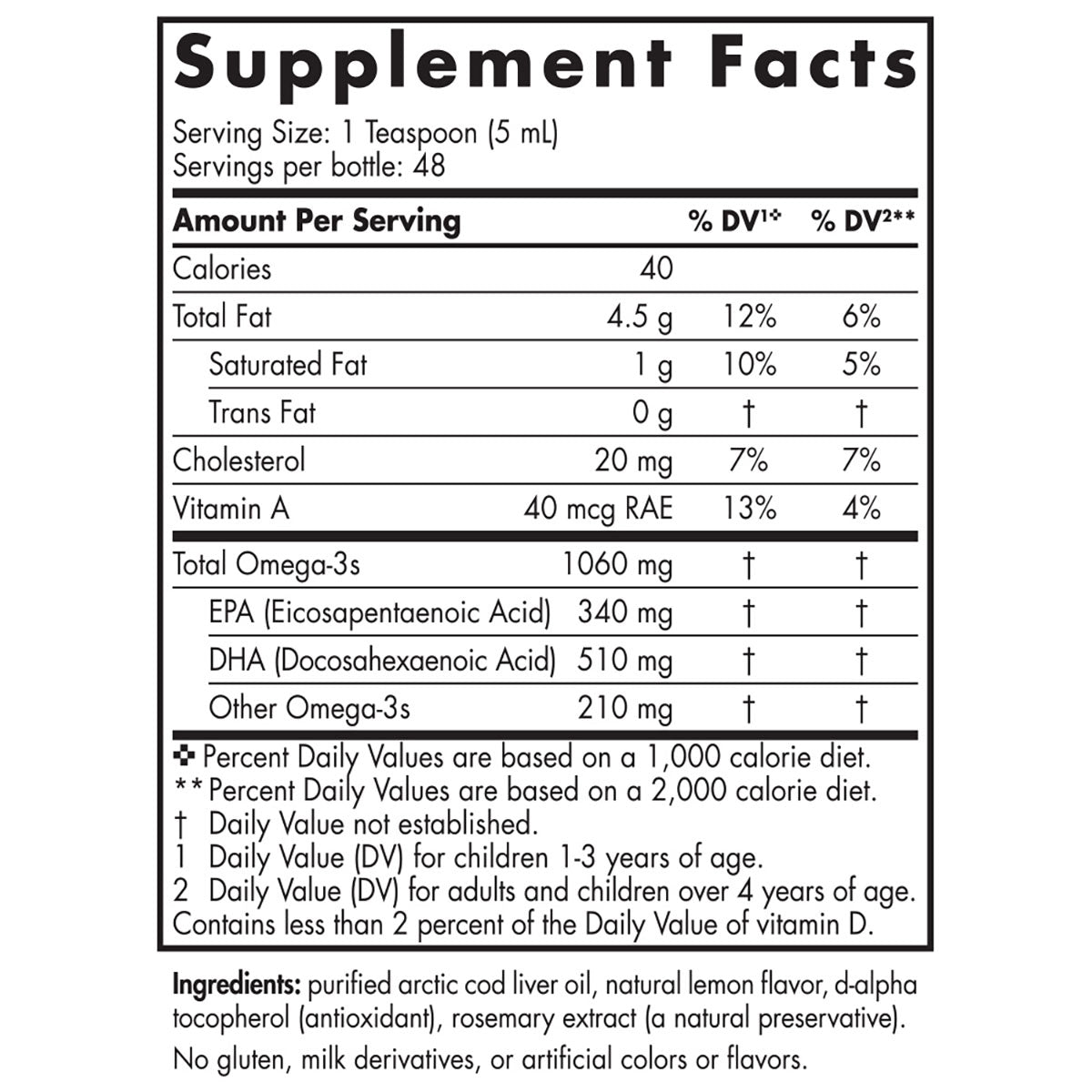 Arctic Cod Liver Oil Liquid