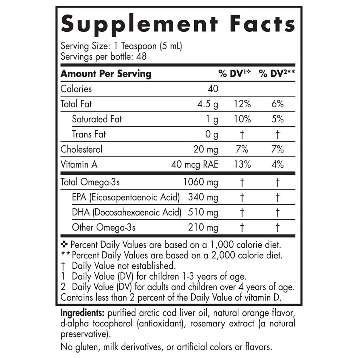 Arctic Cod Liver Oil Liquid
