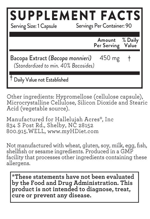 Bacopa Extract (450mg)