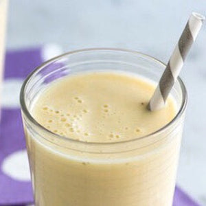 Fresh smoothie with a straw