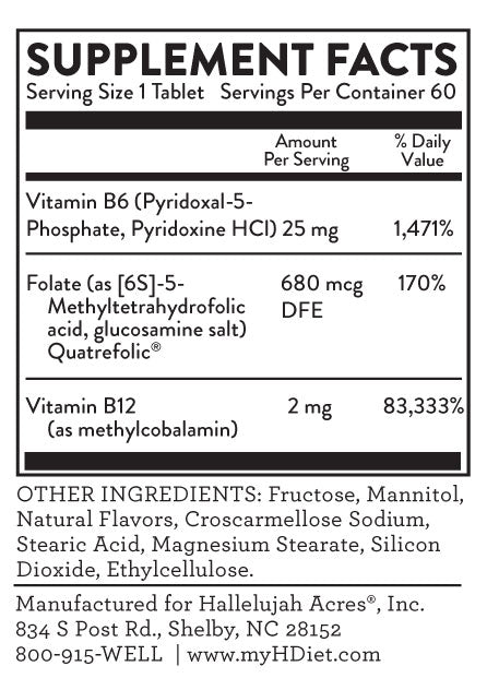 Vitamin B12, B6, Folate