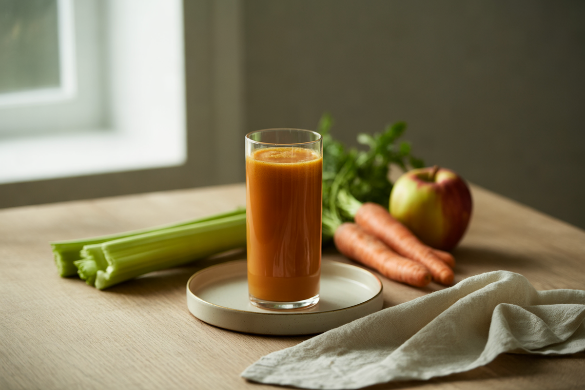 Carrot apple celery juice