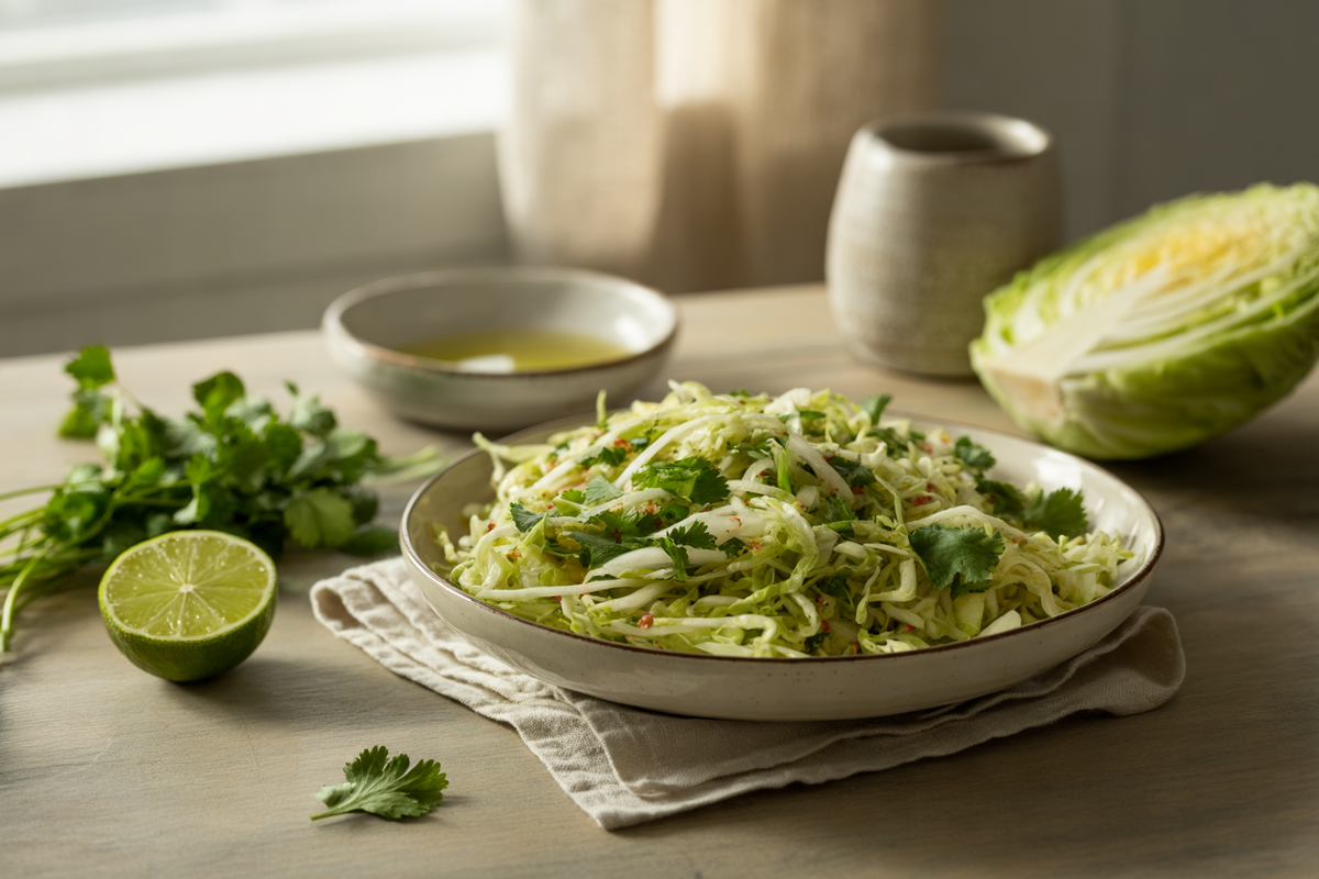 Cilantro lime cabbage slaw