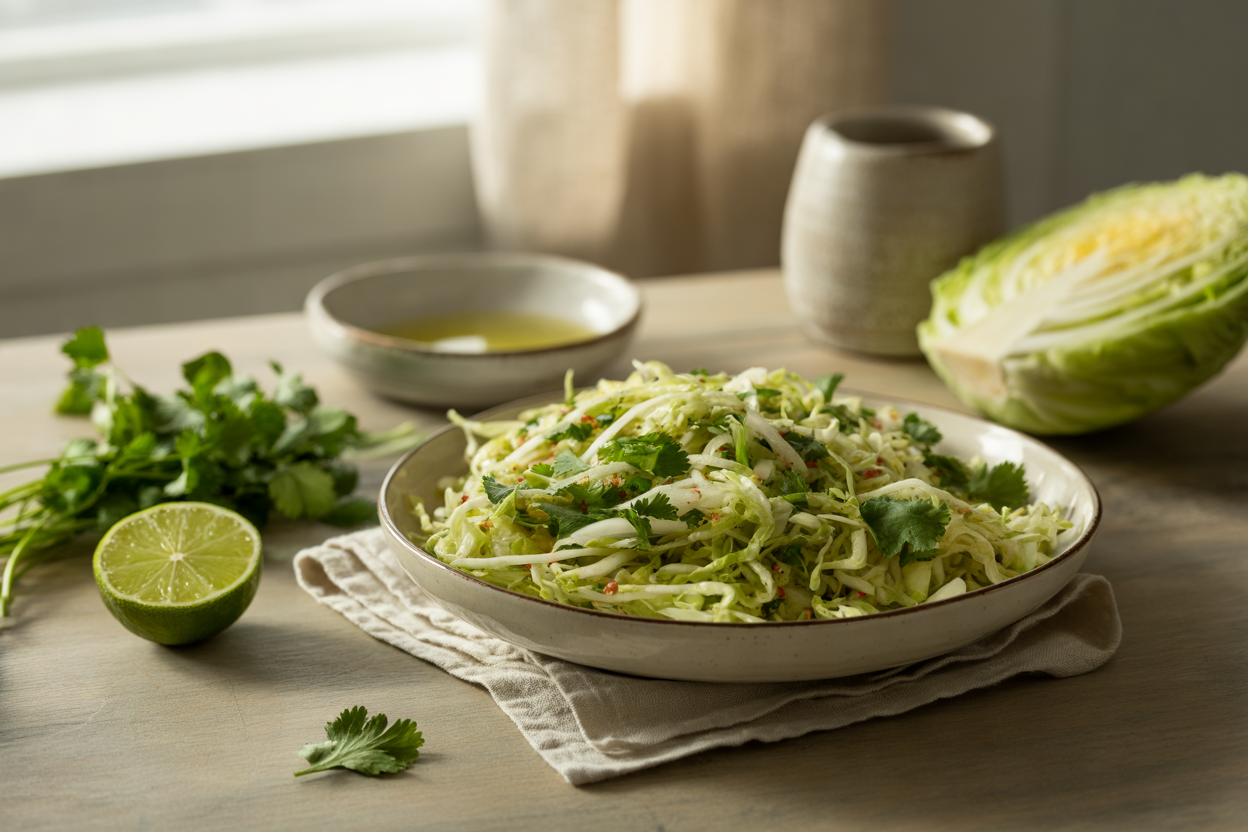 Cilantro lime cabbage slaw