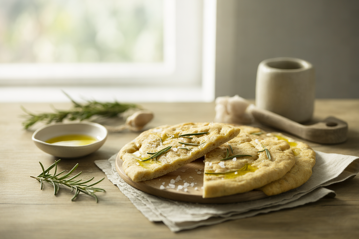 Crisp rosemary flatbread