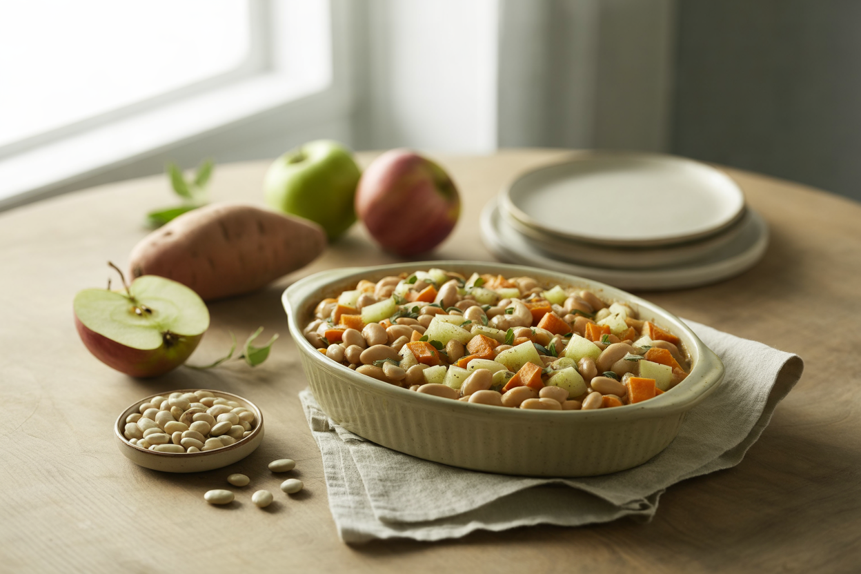 Lima bean and sweet potato casserole