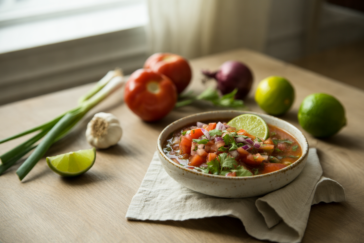 Easy raw tomato salsa with cilantro and lime