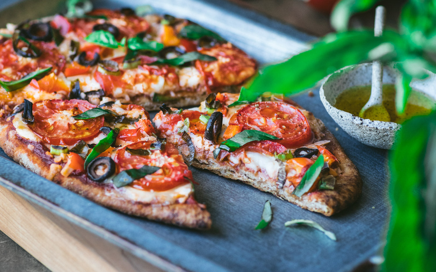 Easy Healthy Vegan Flatbread Pizza