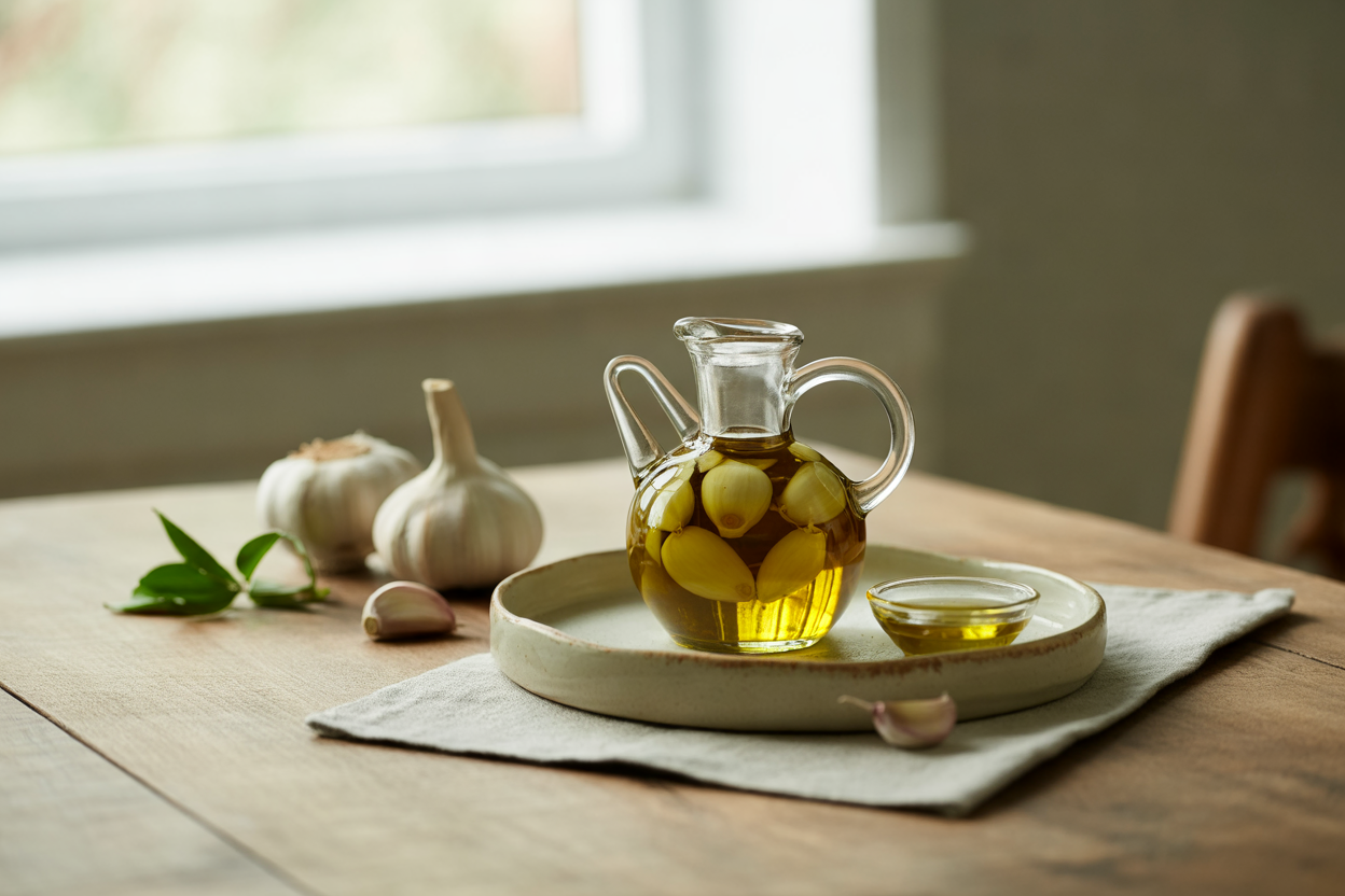 Garlic infused olive oil
