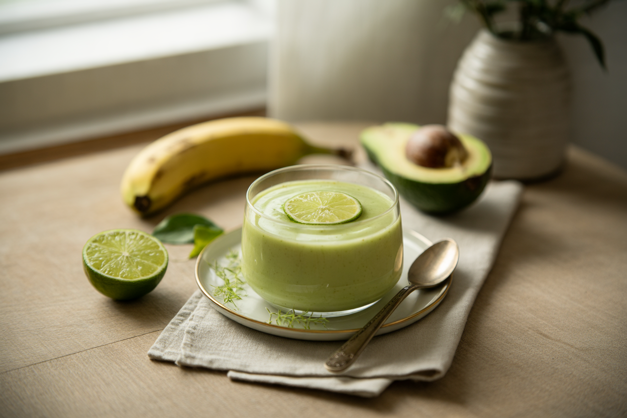 Avocado banana key lime pudding