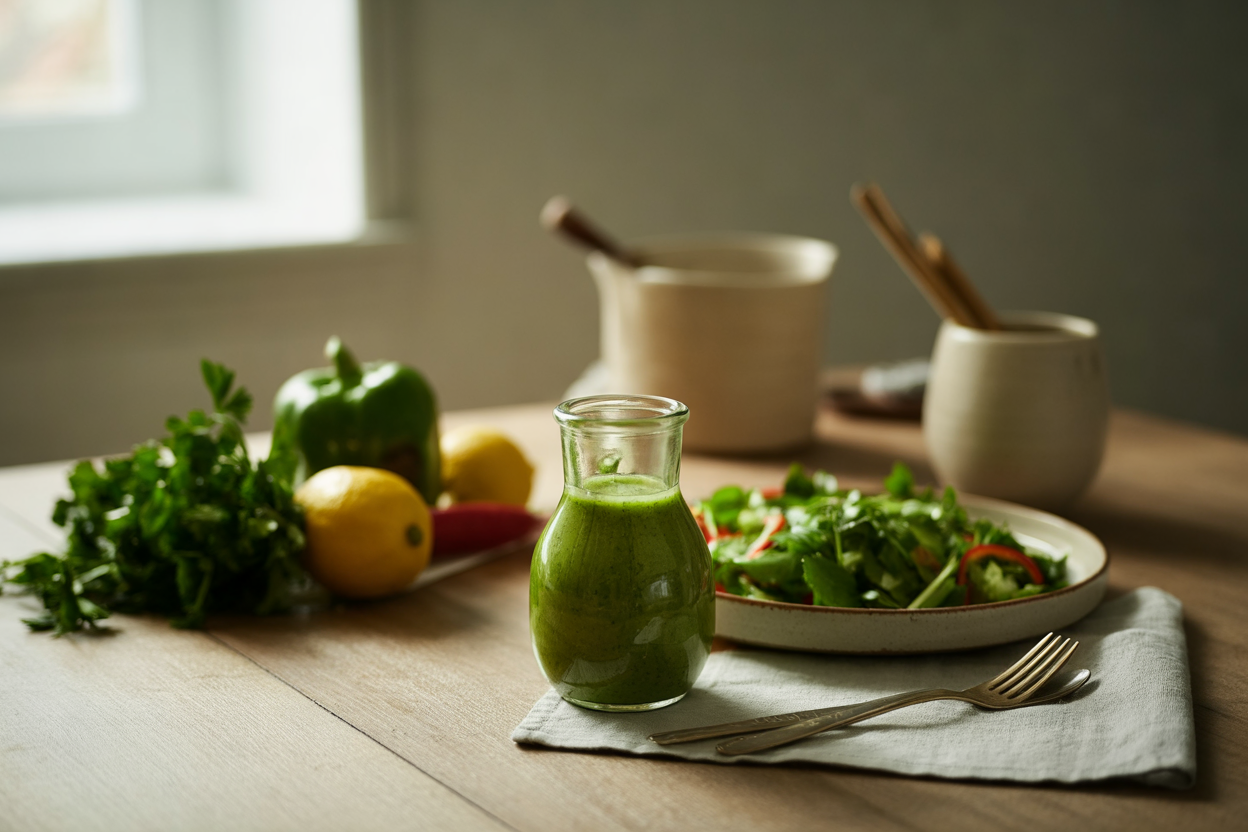 No-oil lemon parsley dressing