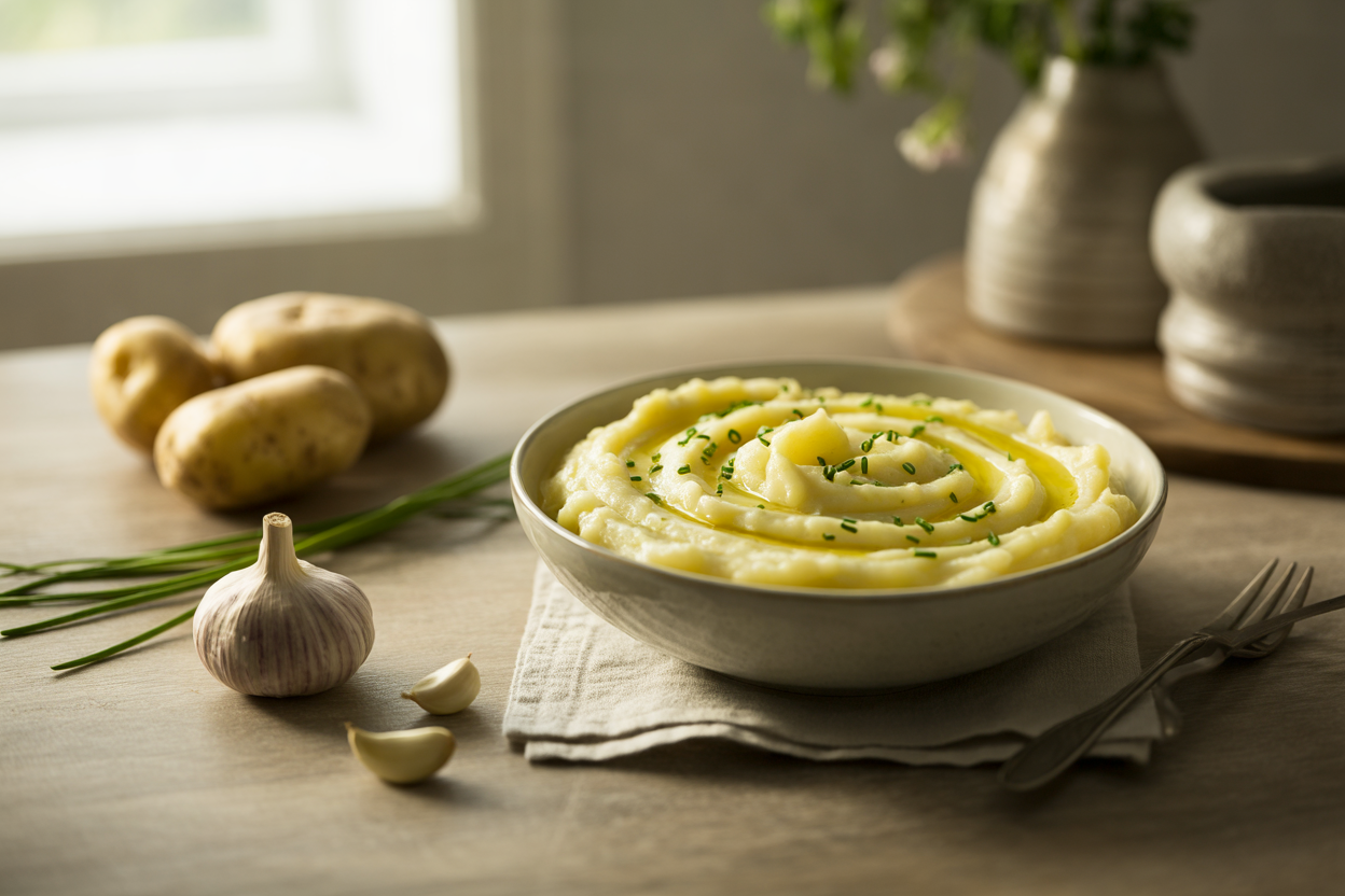 Roasted garlic mashed potatoes