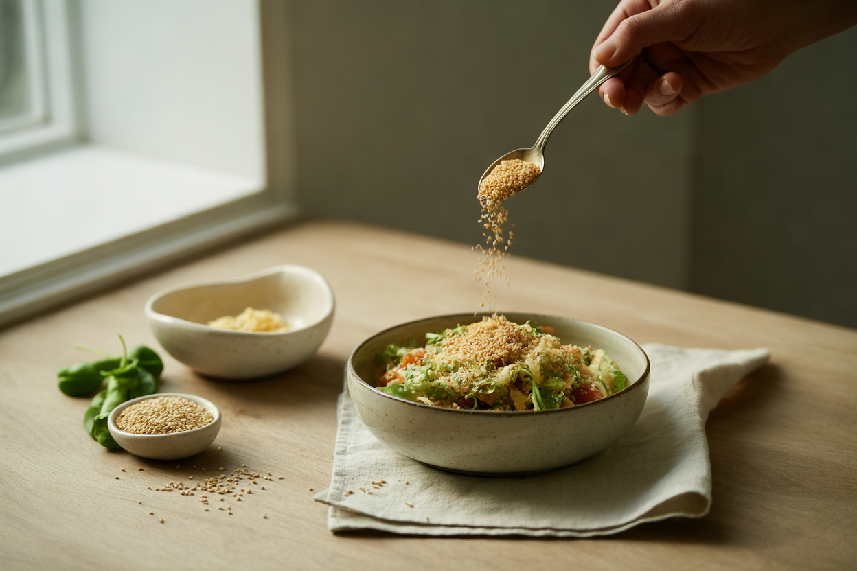 Vegan sesame parmesan sprinkle