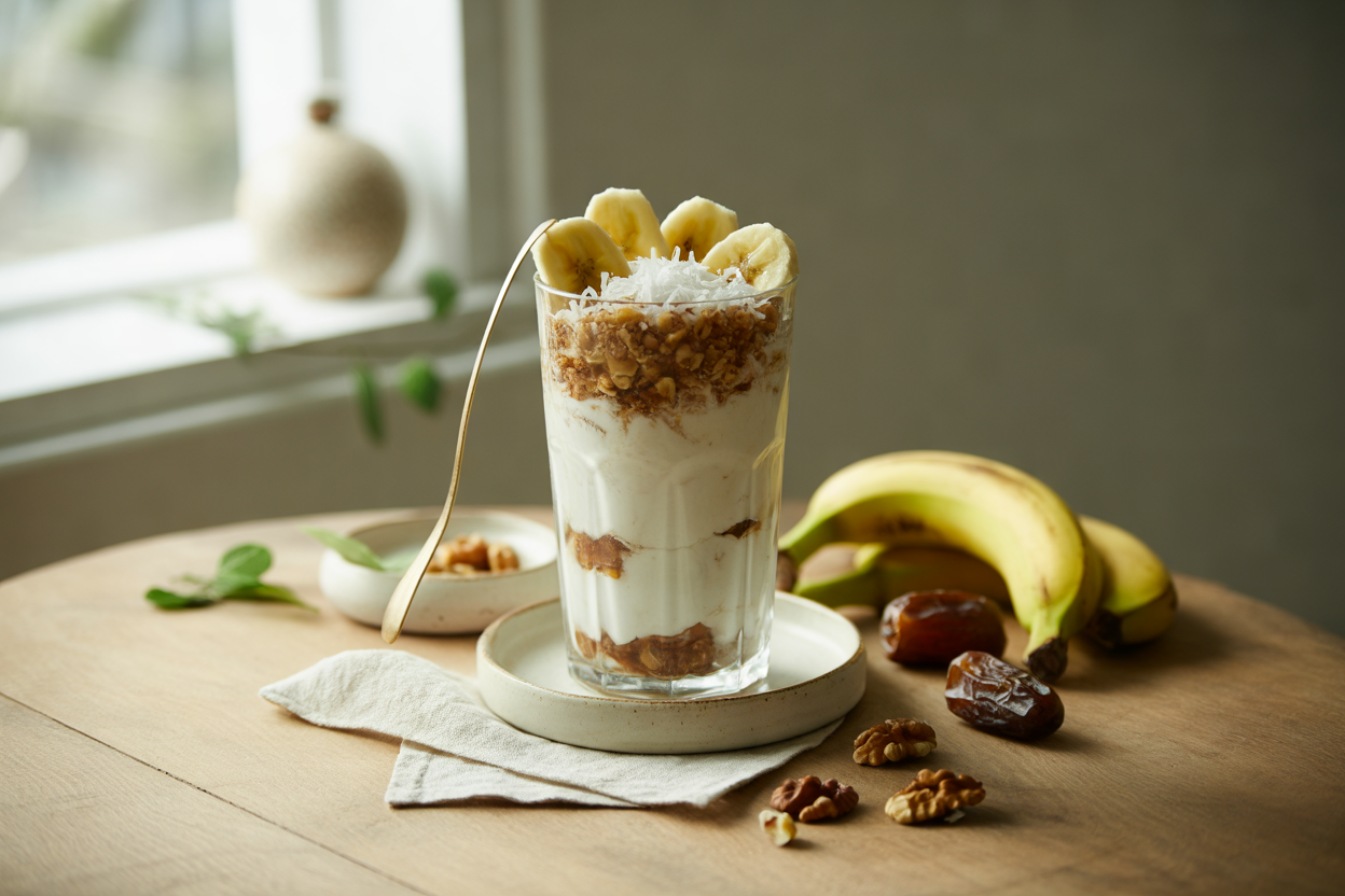 Banana cream pie in a glass