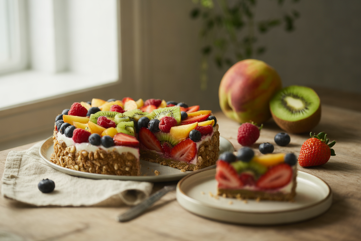 Raw fresh fruit pie filling