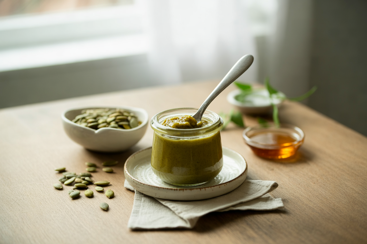 Raw pumpkin seed butter