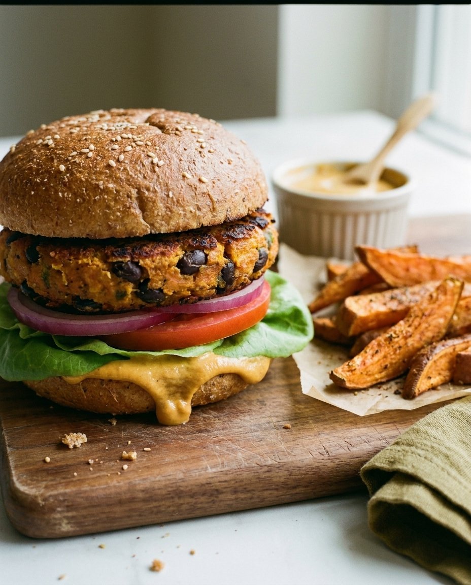 Sweet Potato & Black Bean Power Burger