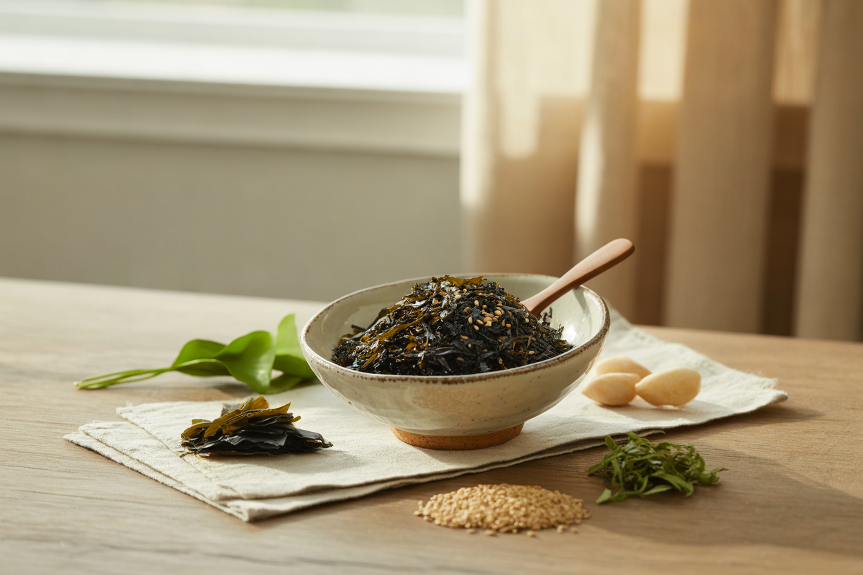 All-purpose sea vegetable seasoning with sesame