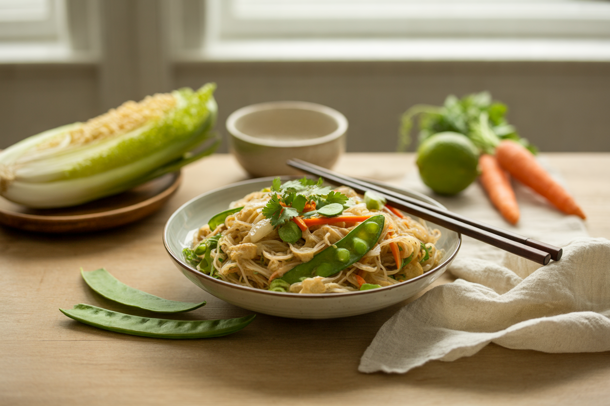 Sesame kelp noodles with almond butter sauce