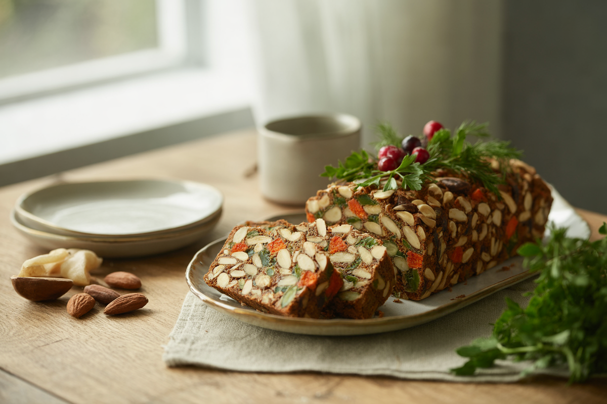 Yuletide nut loaf with herbs