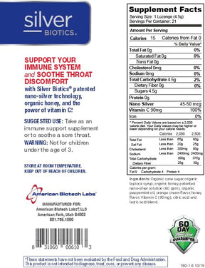 Silver Biotics Lozenges | Manuka Honey Immune Support