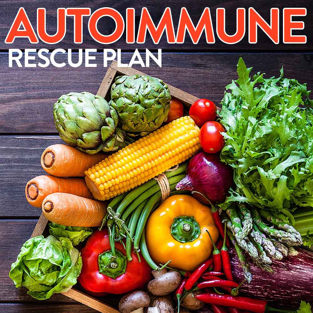 Autoimmune Rescue plan - Arrangement of fresh vegetables including carrots, corn, bell peppers, lettuce, and artichokes