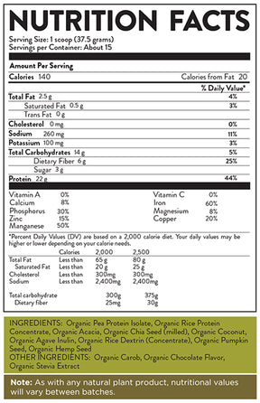HD Essential Protein Powder (Almost Chocolate Flavor) nutrition facts