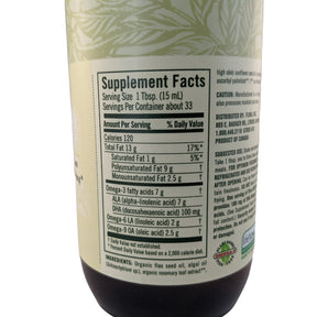 Flora's Pure Premium DHA Flax Oil Supplement facts