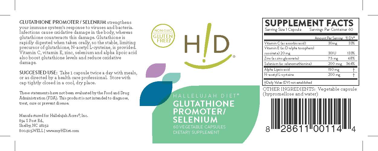Hallelujah Diet Glutathione Promoter - Selenium - Immune Support