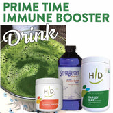 Make the Prime Time Immunity Booster Drink with Vitamin C Powder, Silver Biotics, and BarleyMax